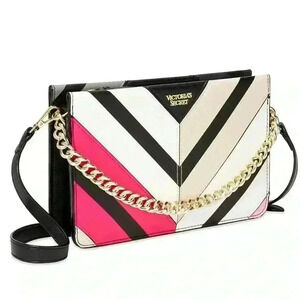 VICTORIA'S SECRET Multicolor Chevron 24/7 Crossbody Convertible clutch